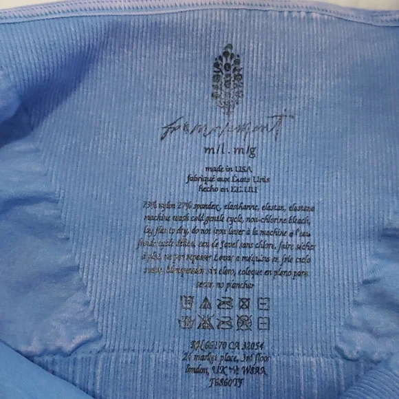 Free People Good Karma Bra Light Blue - Picture 4 of 8